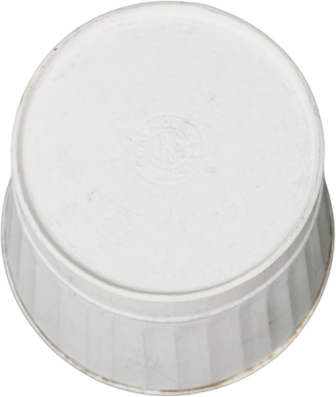 Hosley Metal Plant Pot White Wash Finish - 5" Dia x 4.8" H Flower Pots, Ideal for Farmhouse D??cor, Planters for Outdoor Plants, Weddings, Gifts, Special Events Parties