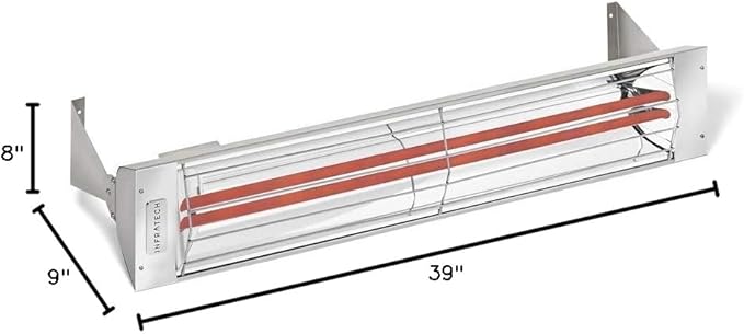 Infratech WD4024SS Dual Element - 4000 Watt Electric Patio Heater, Choose Finish: Stainless Steel