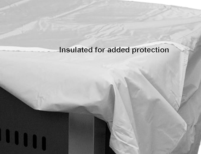 Hiland Tall Patio Heater Cover - 87" H x 33" W x 33" D, Heavy Duty Waterproof, 210D Fabric, Zipper Closure, Black, HVD-CVR-B