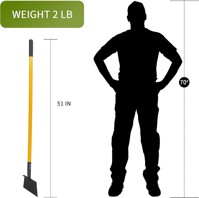 Multifunctional Cleaning Shovel, Heavy Duty Flat Snow Shovel Ice Breaker Tool for Removal Snow Weeding -51Inch - Image 7