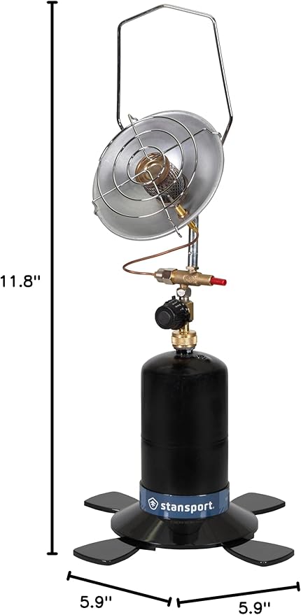Stansport Portable Outdoor Propane Radiant Heater (195),Black