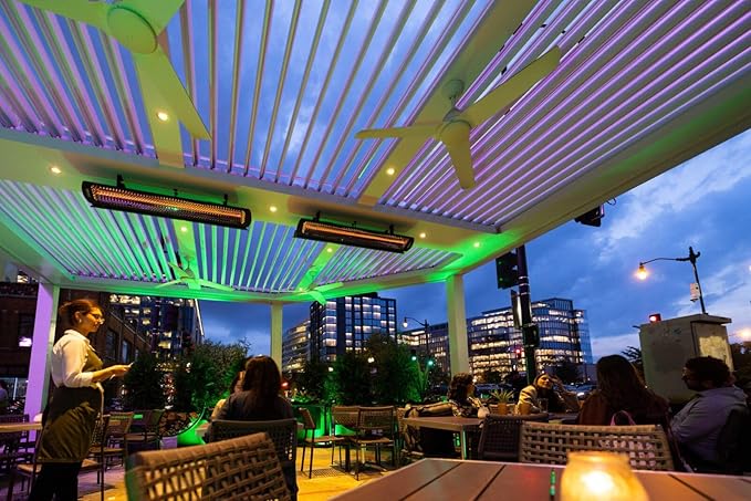 Bromic Tungsten Smart Heat 2000W Electric Patio Heater ā Single Element Infrared, 220V-240V, Black Finish ā BH0420030