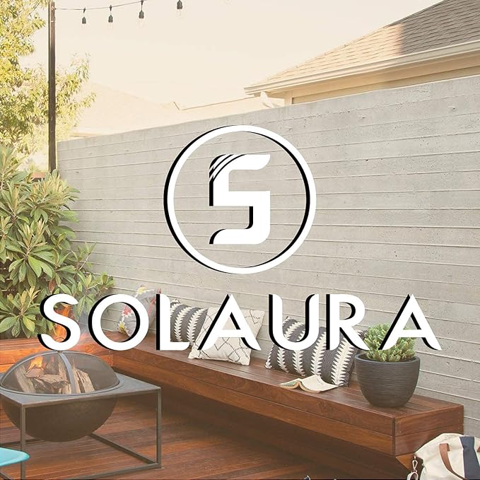 SOLAURA 4-Piece Outdoor Furniture Patio Conversation Sets Swing Glider Loveseat and Spring Lounge Chairs with Side Table for Garden, Deck, Balcony, Poolside, Lawns (Brown)
