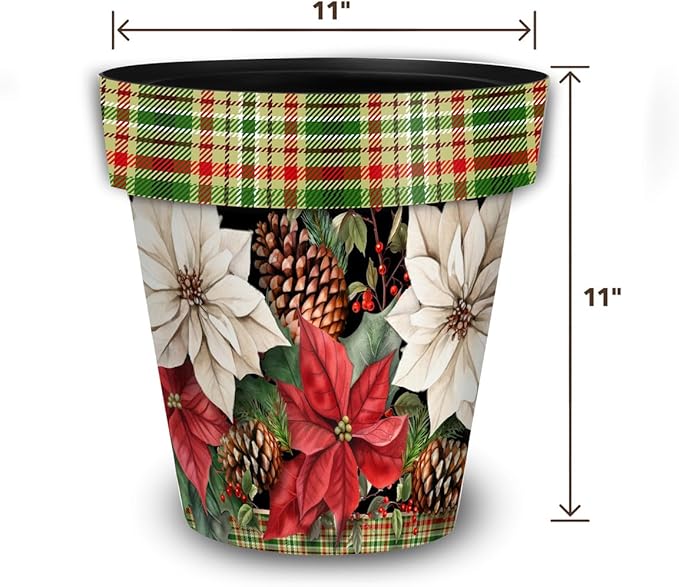 Briarwood Lane Mixed Poinsettias Medium Planter