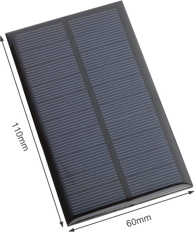 Micro Solar Panels with Wire, 5PCS 5V 200mA Photovoltaic Solar Cells Kit 110mmx60mm / 4.33''x 2.36'' - Image 6