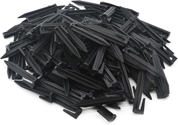 200Pcs 3.3" Plastic Boundary Wire Stakes Lawn Stakes Tent Pegs for Installation Robot Lawn Mower, Pet Fence, Camping Tent, Home Gardening - Image 8