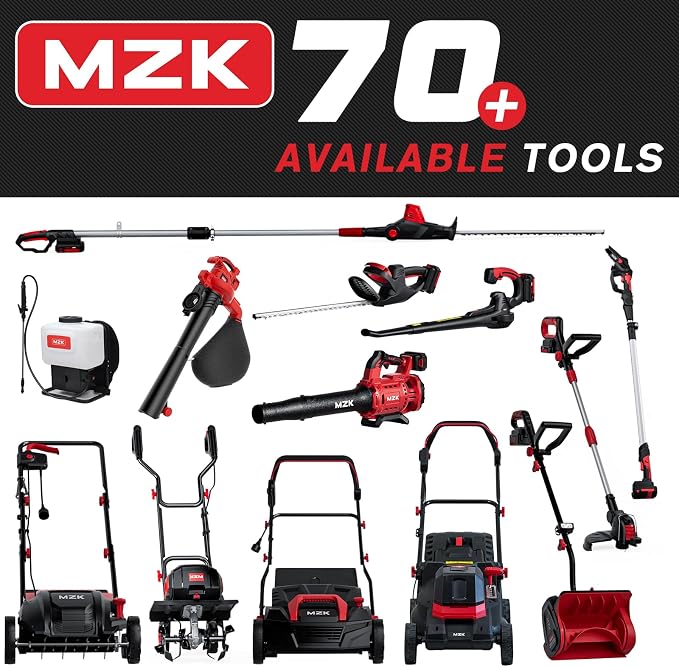 MZK 13-inch 13-Amp 2-in-1 Electric Dethatcher and Scarifier w/Removeable 4-Position Height Adjustment,Lawn dethatcher w/8-Gallon Thatch Collection Bag,Keep Lawn Health (RED) - Image 7