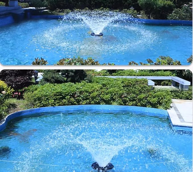 Pond Fountain Aerator, Floating Fountain with 8000 GPH Fountain Pump, 50’ Power Cord, Classic Crown Spray Pattern 4’x9’ for Pond, Lake, Swimming Pool &Water Garden.