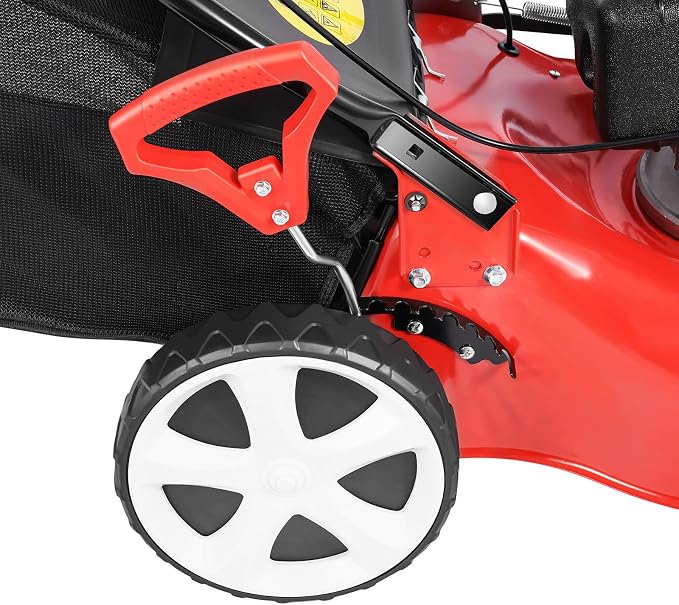 Self-Propelled Gas Lawn Mower, 140CC 5HP 4-Stroke OHV Engine, 20in Cutting Width 8 Adjustable Heights (1-3.2in), 15.9Gal Grass Bag for Yard Garden Lawn Maintenance - Image 8