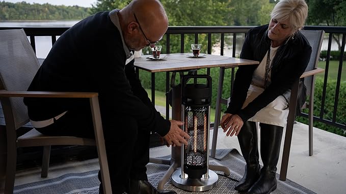 EnerG+ Infrared Electric Outdoor Heater - Portable (Under Table), Black (HEA-20960D-1)