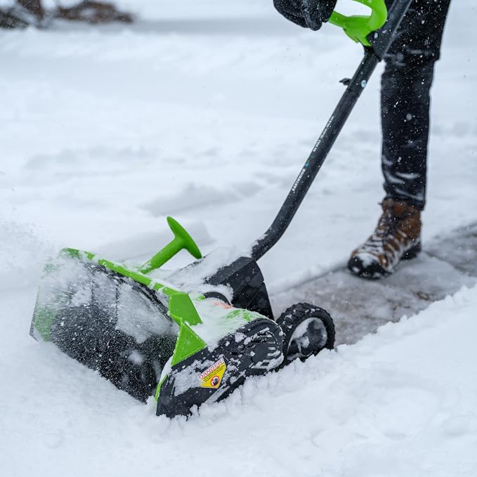 Earthwise SN74016 40-Volt Cordless Electric Snow Shovel, Brushless Motor, 16-Inch width, 300lbs/Minute (Battery and Charger Included) - Image 9