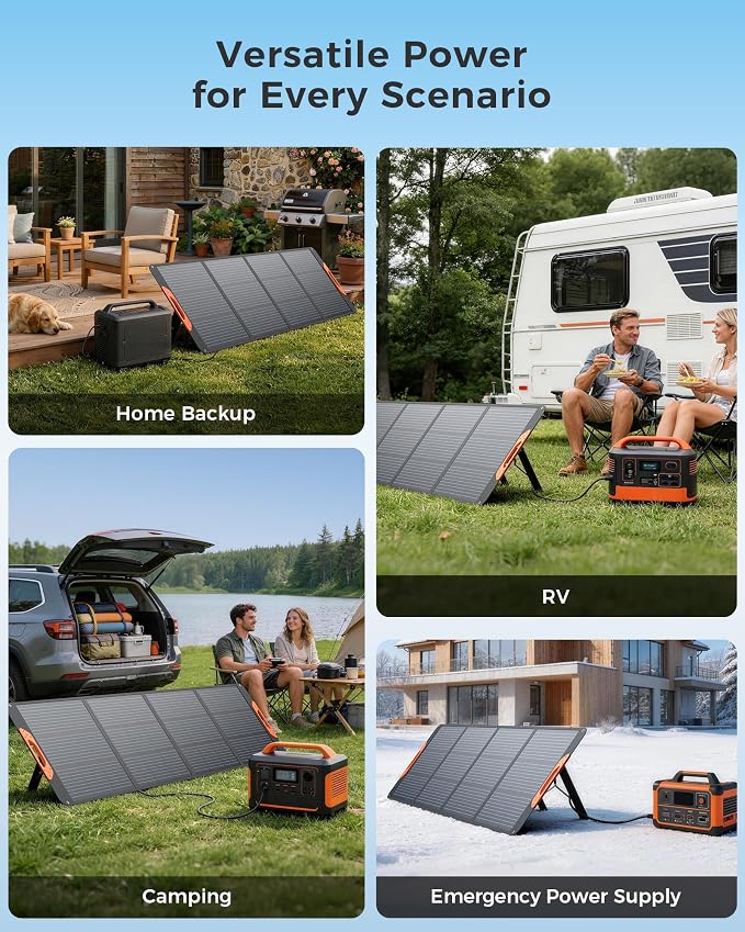 ZOUPW 200W Portable Solar Panel for Power Station,23.5% Efficiency Mono Foldable Solar Charger with 4 Kickstands for Jackery 1000 V2/Bluetti/EcoFlow/Anker,IP67 Waterproof for Camping RV Power Backup - Image 8