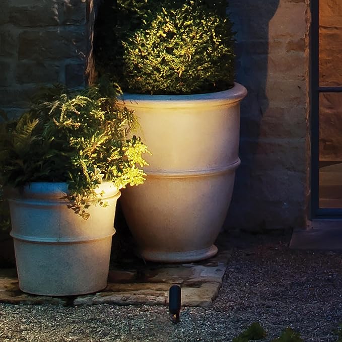 Hinkley Landscape Lighting Spot Light, 4w MR16 LED Blub Included, 12v, Textured Brown Clear Lens