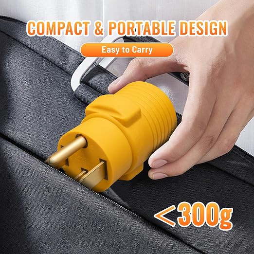 MECMO Nema 14-50P to 6-50R Welder Compact Adapter Cord, 50 Amp 4 Prong RV Generator Male Plug to 3 Prong Welder Outlet for Welder Welding Generator, Heavy Duty 14-50 Male to 6-50 Female Power Adapter - Image 8