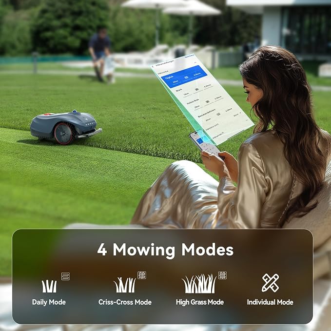 Neomow X Robot Lawn Mower Perimeter Wire Free for 1 Acre 3D LiDAR SLAM+Vision Mapping Robotic Lawnmower with 4G, No RTK Station Required, AI Accurate Obstacle Avoidance, App Control, Anti-Theft - Image 8