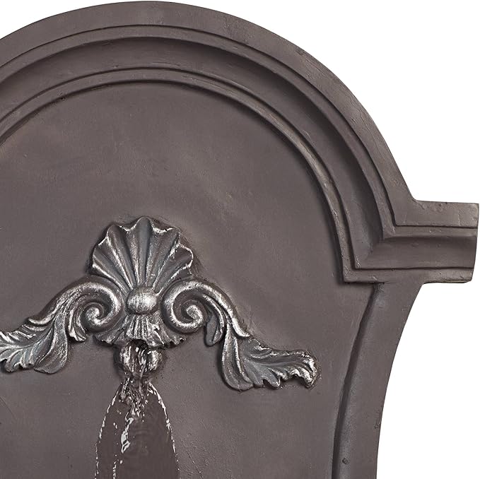 San Pablo Ornate 33" High Large Italian Indoor Outdoor Decor Gray Resin Wall Fountain Tiered Waterfall Basin Water Feature for Outside Garden Patio Yard Backyard Porch Deck - John Timberland
