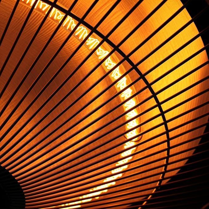 Electric Outdoor Patio Heater, 1500W Tabletop Infrared Heater for Indoor & Outdoor, IP55 Waterproof, Fast Heating, Tip-Over Protection, Perfect for Garden, Balcony, Garage, Porch (black, tabletop)