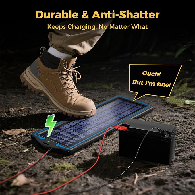 SUNAPEX 12V Solar Battery Charge: 5W Waterproof Portable Solar Panel Kit - Battery Maintainer Trickle Charger - with Upgrade Built in Charge Controller for Car Boat RV Trailer Automotive Motorcycle - Image 9