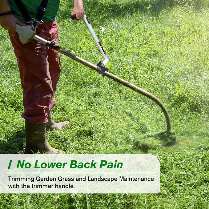 Upgraded Weedeater Handle, WeedEater Trimmer Handle Extension Lawn Ergonomic String Trimmer for Back Saver, Lawn Care and Landscaping-17.7IN - Image 8