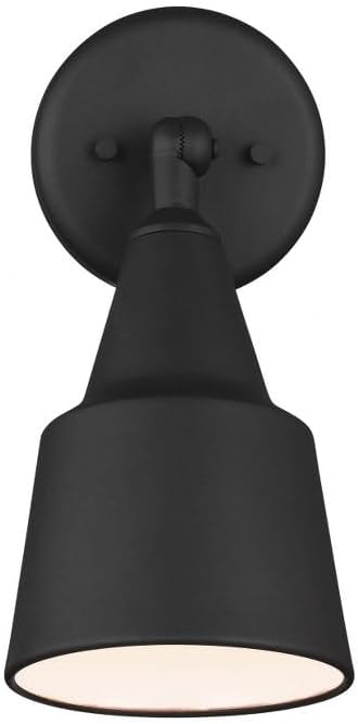 Generation Lighting 8560701-12 Outdoor Flood Light Adjustable Swivel Aluminum Flood Light, 1-Light 120 Watt, 12" H x 6" W, Black