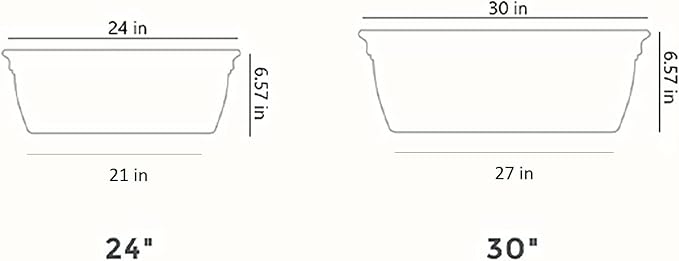 The HC Companies 24" Eclipse Plastic Window Box 7.76"x24"x6.57" in Clay Color