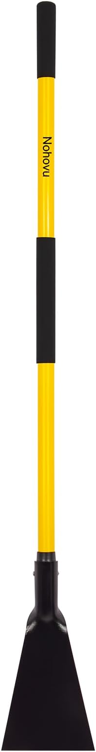 Nohovu Snow Shovel for Driveway Ice Removal, Heavy Duty Ice Scraper with Fiberglass Handle, 56 Inches by Nohovu