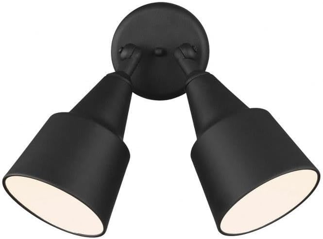 Generation Lighting 8560702-12 Outdoor Flood Light Adjustable Swivel Aluminum Flood Light, 2-Light 240 Total Watts, 13" H x 23" W, Black