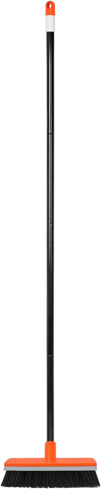 Deck Brush with Long Handle, Stiff Bristle Floor Scrub Broom, 55'' Outdoor Scrubber Remove Dirt, Leaves, Snow on Carpet, Patios, Garage, Concrete - Image 7