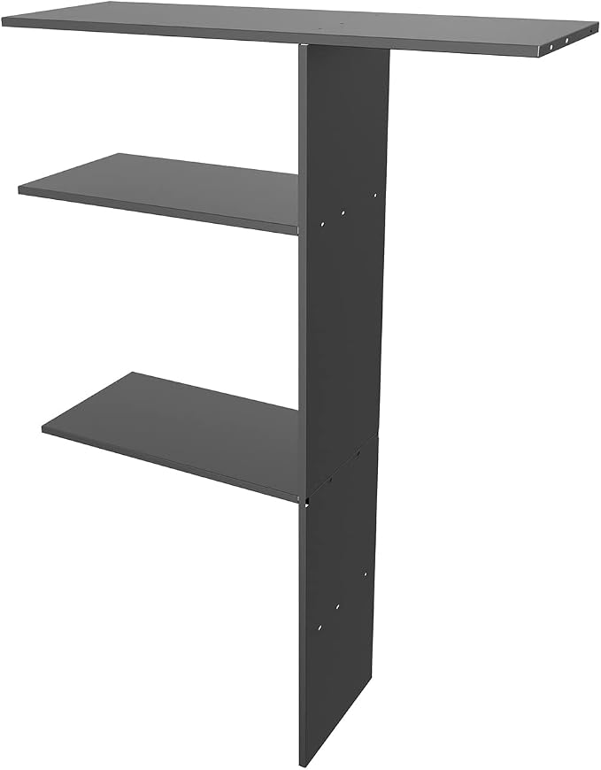 KINYING Metal Laminate Shelving Kit for Kinying Vertical Storage Cabinet, with Screw and Nuts, 68” x 46” x 15”(Color: Black) by KINYING