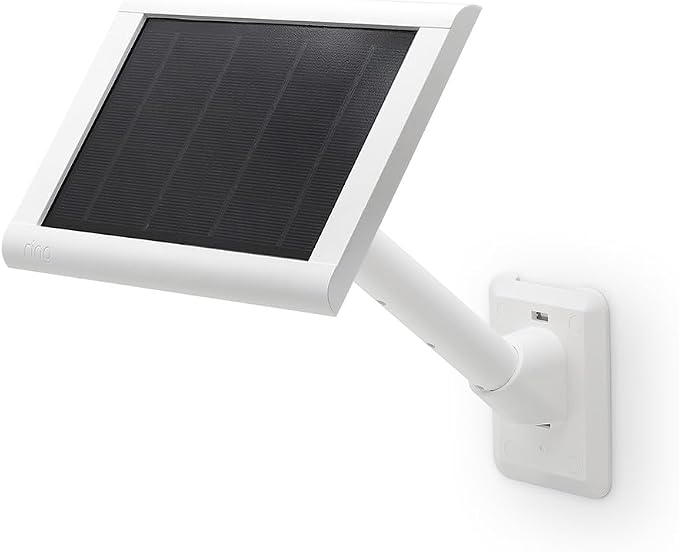 Holicfun Universal Solar Panel Wall Mount for Ring, Eufy, Arlo, Wyze, Reolink Solar Panels and More, Extended Mounting Arm, Multi-Angle Adjustable (White) - Image 2