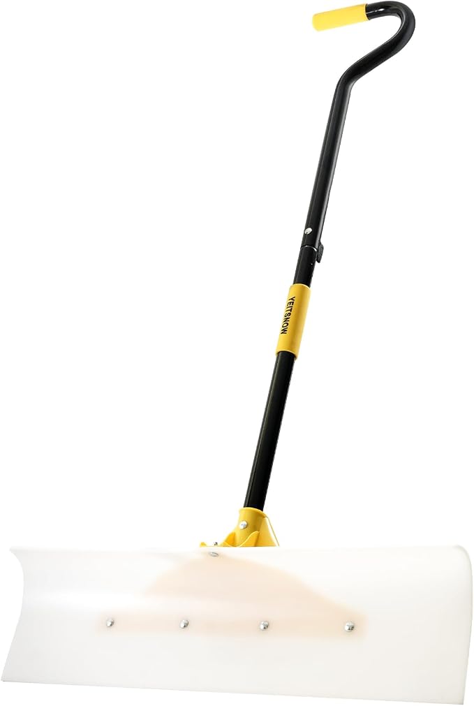 YEITSNOW Heavy Duty Snow Pusher Shovel for Driveway 30" Ergonomic Snow Removal Tool with Durable Plastic Blade with Wide Grip by Unknown