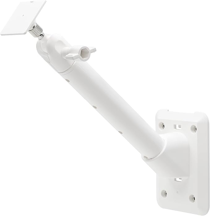 Holicfun Universal Solar Panel Wall Mount for Ring, Eufy, Arlo, Wyze, Reolink Solar Panels and More, Extended Mounting Arm, Multi-Angle Adjustable (White) by Holicfun