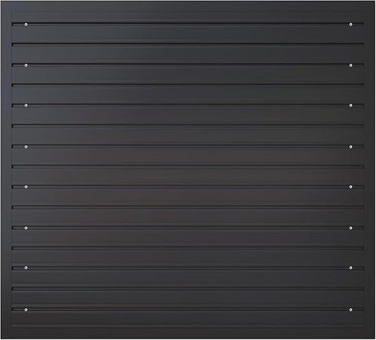 NeatiEase Slatwall Panel Wall Storage Systems, 4 x 4ft Slat Wall Paneling Garage Wall Organizer, Heavy Duty Wall Mounted PVC Wall Rack (Black) by NeatiEase