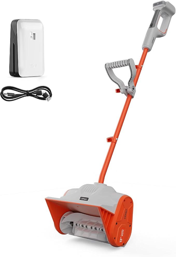 Litheli 20V Cordless Snow Shovel, 13-Inch Battery-Powered Snow Blower with 4.0Ah Battery, Easy to Use Snow Removal for Driveways, Sidewalks, Decks & Patios by Litheli