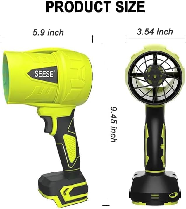 Turbo Jet Leaf Blower: Cordless Leaf Blower for Yard Leaves, Driveway Sand & Car Drying - 450 CFM High Speed with Ergonomic Handle for Easy Operation - Image 7