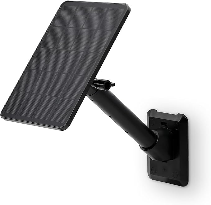 Holicfun Universal Solar Panel Wall Mount for Ring, Eufy, Arlo, Wyze, Reolink Solar Panels and More, Extended Mounting Arm, Multi-Angle Adjustable (Black) - Image 2