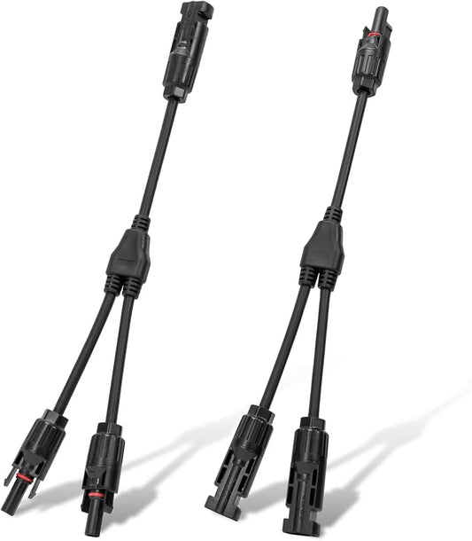 ECO-WORTHY Solar Connectors Y Branch Parallel PV Adapter Cable Wire Plug Tool Kit for Solar Panel(M/FF+F/MM) by ECO-WORTHY