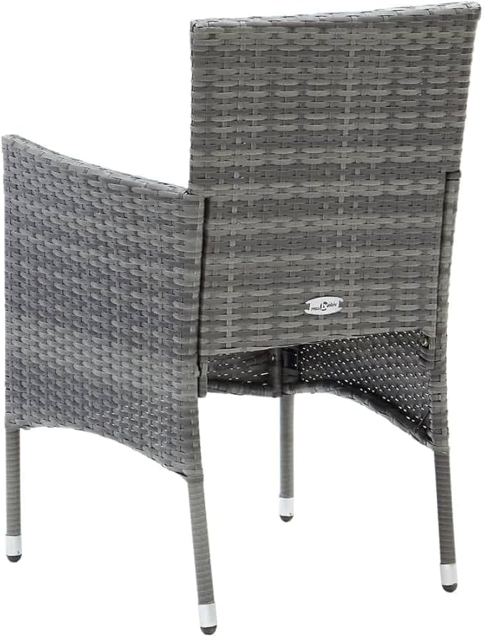 9 Piece Patio Dining Set with Cushions, Outdoor Lounge Sets Patio Conversation Set Outdoor Sofa Sets Front Porch Furniture for Exhibition Poolside Garden Piazza Poly Rattan Gray