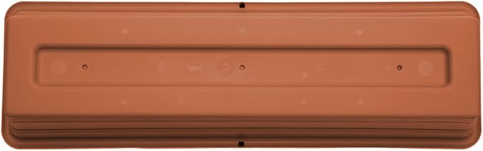Bloem Dura Cotta Window Box Planter: 24" - Terra Cotta - with Tray, Weatherproof Resin Box, Removable Tray for Indoor & Outdoor Use, Gardening, 3 Gallon Capacity