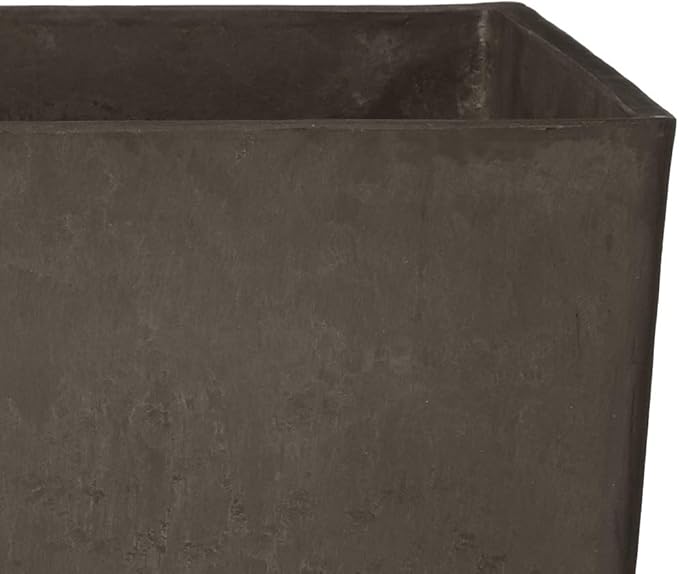 Arcadia Garden Products PSW FS32DC Contempo Tall Square Planter, 13 by 13 by 28-Inch, Dark Charcoal