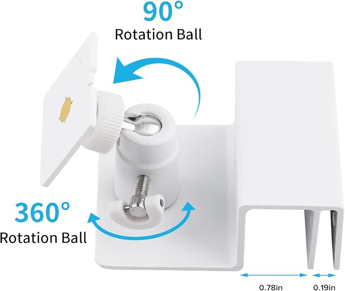 ALERTCAM Gutter Mount for Solar Panel, Adjustable Weatherproof Aluminum Alloy Mount Bracket, Perfect Angle to Get Adequate Sunlight (White) - Image 3