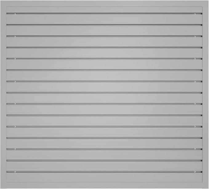 NeatiEase Slatwall Panel Wall Storage Systems, 4 x 4ft Slat Wall Paneling Garage Wall Organizer, Heavy Duty Wall Mounted PVC Wall Rack (Gray) by NeatiEase