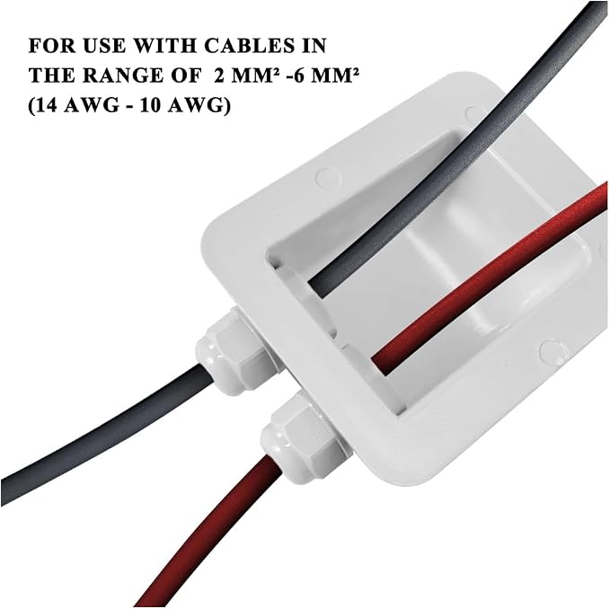 Weatherproof ABS Solar Double Cable Entry Gland for All Cable Types 2mm?? to 6mm?? for Solar Project on Rv, Campervan, Boat - Image 5