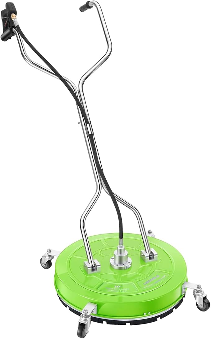 LidoDola 30'' Pressure Washer Surface Cleaner with 4 Wheels - Stainless Steel Surface Cleaner for Pressure Washer Attachment for Concrete, Driveway, Patio, Sidewalk, Deck and Driveways by LidoDola