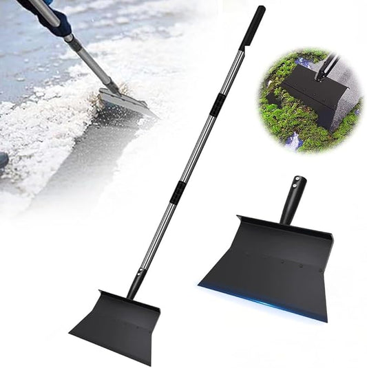 Snow Shovel for Driveway Ice Scraper, Heavy Duty Ice Chopper 53" Multifunctional Cleaning Shovel Ice Removal Tool, Wider Garden Flat Floor Scraper for Sidewalk Lawn Garden Farm Yard (2) by Hulezt