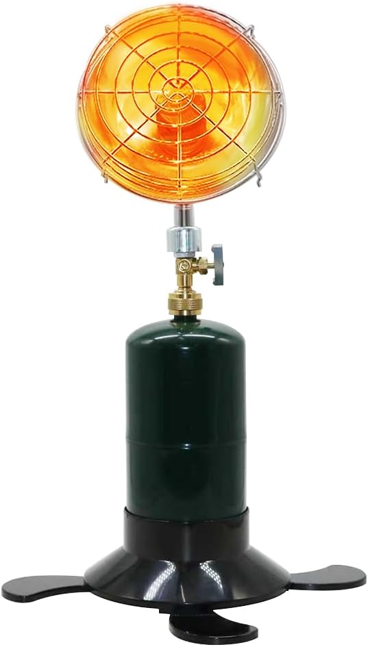 BLAZEAL Portable Propane Heater with Upgrade Catalytic Infrared Burner & Free-Bending Snake Hose for Outdoor and Indoor Tent Camping Space Patio Heater 1lb Small Propane Gas Tank Holder Garage Fishing
