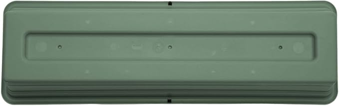 Bloem Dura Cotta 24" Basil Resin Rectangle Window Box Planter with Saucer Tray for Indoor and Outdoor Gardening