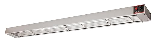 Winco ESH-60, 60-Inch Electric Strip Heater, 1400W, 12A, Commercial Grade Infrared Food Warmer, Pass-Through Stations Heating, ETL,Silver
