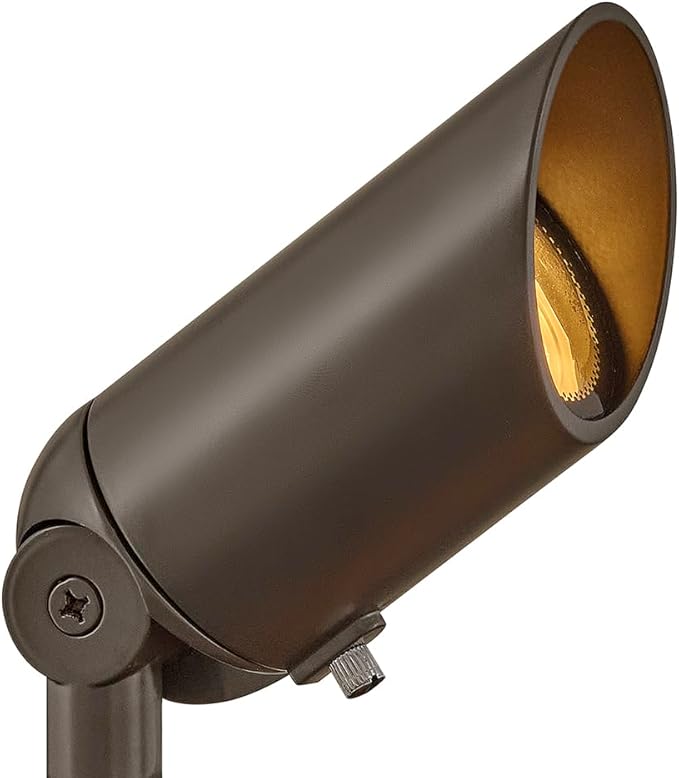 Hinkley Landscape 1536BZ-LL 12v Aluminum Outdoor Spot Light (Bronze), 4w 2700K MR16 LED Bulb (Included) for Low Voltage Landscape Lighting of Yard, Lawn, Garden, Patio, Trees and House