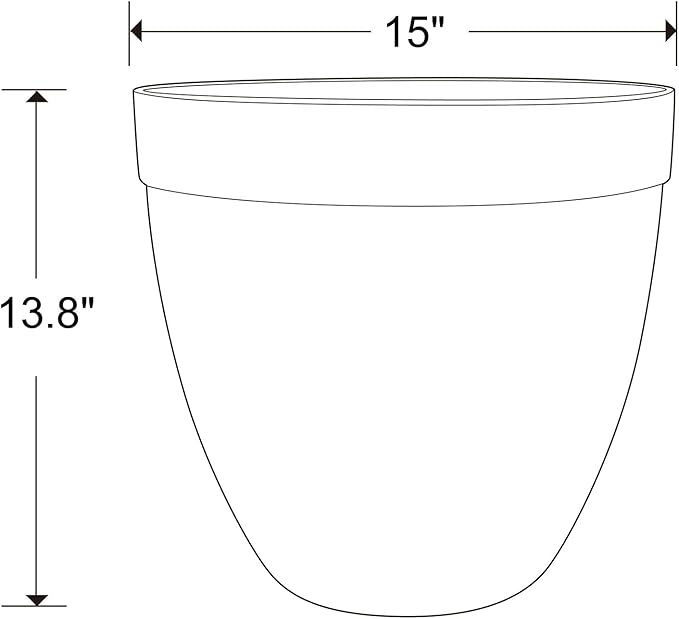 Southern Patio Hornsby Resin Outdoor Planter with Drainage Hole and Plug, Red